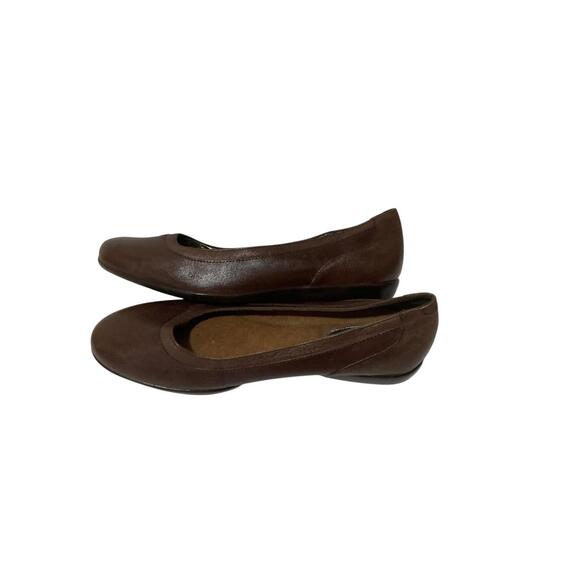 Hush Puppies Chocolate Leather Flats Ballet Shoes Women's Size 10 - Picture 11 of 12
